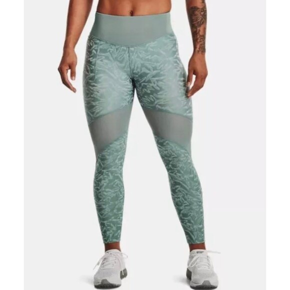 Under Armour Speedpocket Floral High Waist Compression Ankle Leggings Size M - Picture 10 of 11